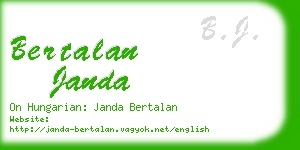 bertalan janda business card